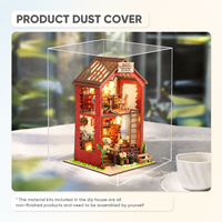 Kit de maison miniature DIY OEM, bibliothèque de Martin, artisanat en bois, métal, plastique, papier, lumière LED, puzzle en bois 3D, cadeau fait main pour adolescents