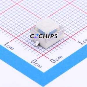 SKPGABE010 Tactile Switch SMD Switch Single Pole Single Throw Rectangle Button Vertical Mount 6.6mm - Product Image 1