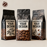 Food Grade Moisture Proof Gravure Printed Stand up Pouch Flat Bottom Reusable Zipper Bag for <strong>Coffee</strong> <strong>Beans</strong> Storage
