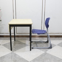Bureau d'école, mobilier scolaire, cadre en métal, bureau d'école en bois pour élèves, table et chaise