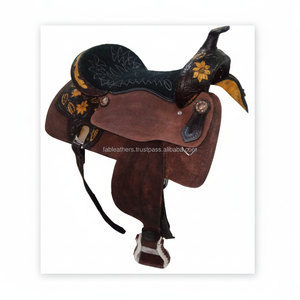 Bellamente hecho a mano de cuero genuino Western All Around Horse Saddle mejor para montar a caballo de placer y carreras de barriles al por mayor - Product Image 1