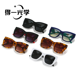 De Yi Optics <b>Square</b> <b>Frame</b> Oversized <b>Sunglasses</b> Black UV400 Women's Fashion Sun Protection - Product Image 2