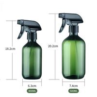 Bouteille pulvérisateur en plastique PET avec logo personnalisé électroplaqué, bouchon à vis, 500 ml, emballage pour soins personnels de barbier et faux cils