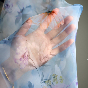 Thiết Kế Polyester Organza Lụa Thụy Sĩ Voile Vải Voan Hoa Cô Dâu Hoa In Organza Vải - Product Image 6