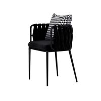 Meubles de restaurant en gros, style nordique moderne, fauteuil en cuir avec structure métallique, chaise de salle à manger, mobilier pour restaurant et hôtel