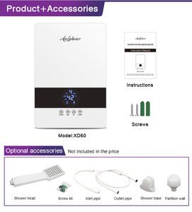 Chauffe-eau électrique instantané intelligent Wi-Fi 6000W avec affichage LED, sans réservoir, commande par bouton, chauffage rapide pour le marché thaïlandais - Product Image 3