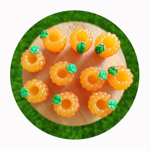 Thực tế Nhựa Mâm xôi cabochons phẳng đáy Berry trái cây xe taxi Nhà búp bê vàng mâm xôi - Product Image 6