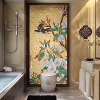 Carrelage de verre moderne fait à la main Mosaïque Art Mural Motifs pour mur intérieur et villa avec parquet Design