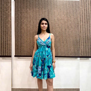 Women's Daily Summer Boho Simple Floral Printed Silk Viscose Polyester Woven Loose Silhouette Floor-Length Ruffle Hem <b>Elastic</b> - Product Image 1