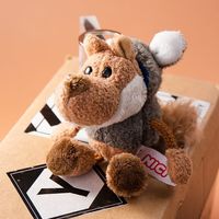 Porte-clés en peluche Loup en peau de mouton mignon et original, jouet en peluche doux en forme d'animal de dessin animé, pendentif de sac, cadeaux de fêtes, vente en gros