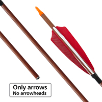 Flèches en carbone de 31 pouces (max. 32 pouces) ID 0,244 pouces (6,2 mm) Spine 300-1000 avec emplâtre en bois/bambou/3K/camo pour arc long et arc traditionnel