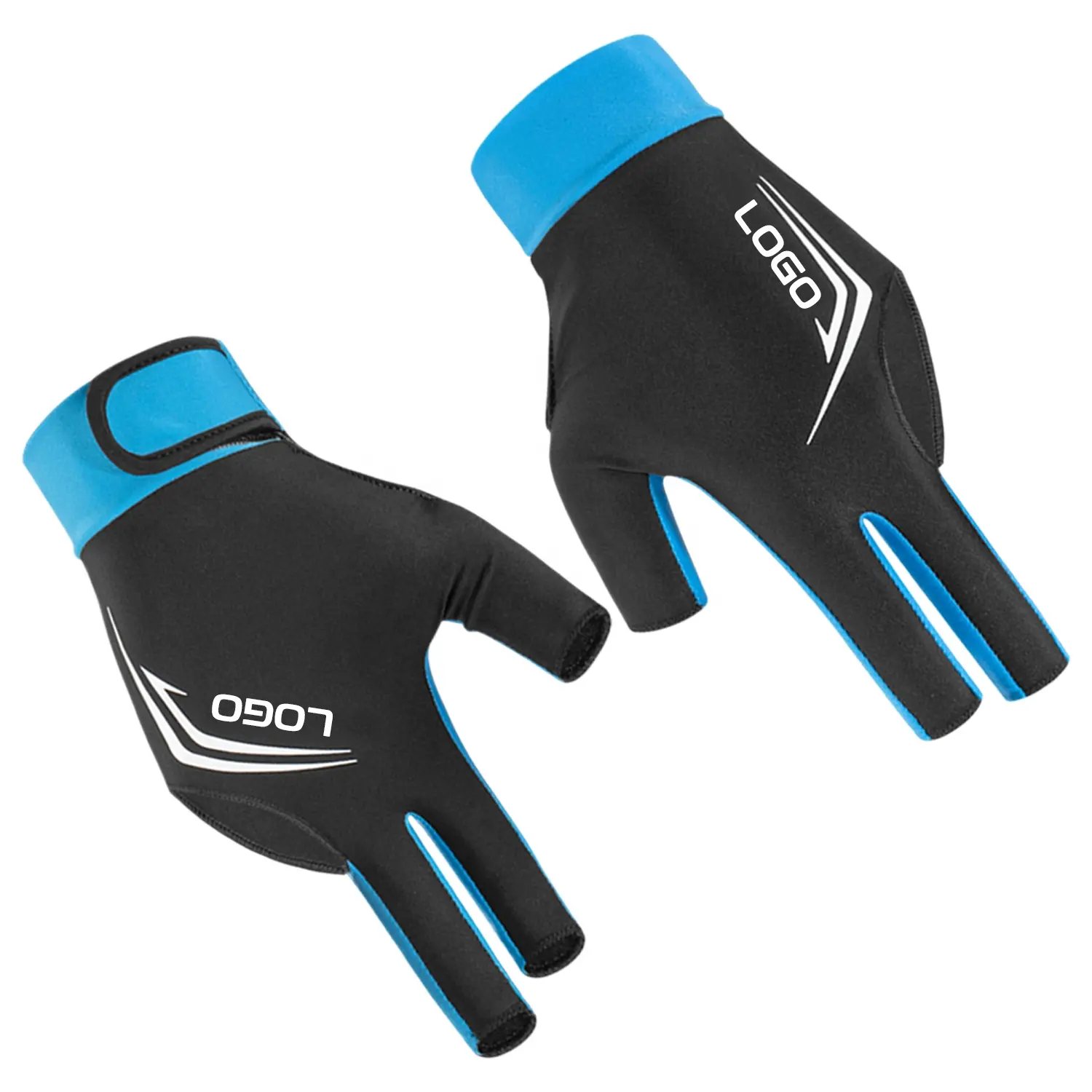 Nieuwe Trend Custom 3 Vingers Biljart Shooters Handschoen Oem Odm Ventilatie Duurzaam Zwembad Keu Handschoenen Leverancier