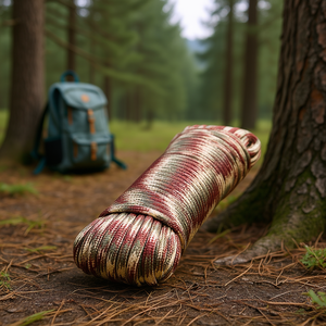 Fiero PIO-415NC 4mm Nylon Paracord <b>Lanyard</b> 15m Camouflage Tent Accessory for Camping & Hiking Outdoor Use - Product Image 2