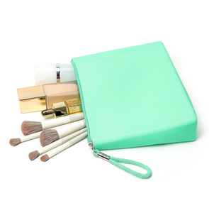 Eco-Friendly Fashion Silicone <b>Lipstick</b> <b>Holder</b> Large Capacity Makeup Bag Portable Waterproof Travel Zipper Pouch for Women - Product Image 1