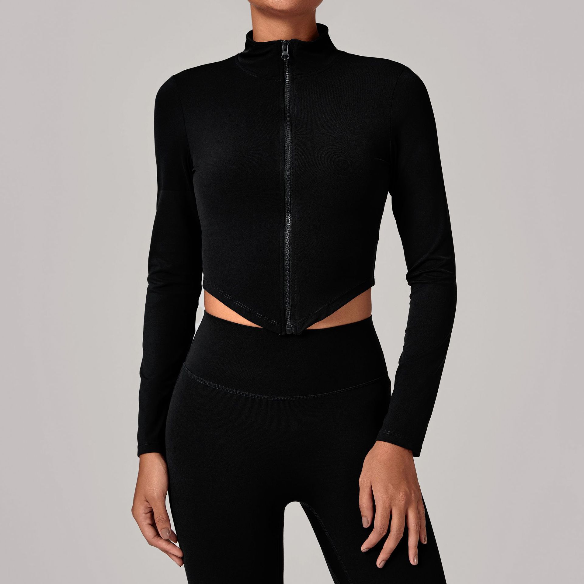 2026 Zip-up Long-sleeved Yoga Jacket, Slim-fit Quick-drying Yoga Suit, Outdoor Fitness Sports Top