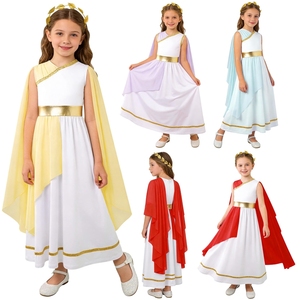 Disfraces de Cosplay de Belleza Griega para Niñas de 6 a 16 Años, con Tocado y Vestido de Gasa para Fiestas, Cumpleaños, Espectáculos, Mascaradas y Navidad - Product Image 1
