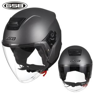Demi-casque pour hommes GSB certifié DOT Matériau ABS léger à face ouverte pour motos Véhicules électriques Gris-État neuf - Product Image 3