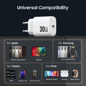 <span class=keywords><strong>Chargeur</strong></span> super rapide 30W USB C Gan, adaptateur portable pour iPhone <span class=keywords><strong>Samsung</strong></span>, <span class=keywords><strong>chargeur</strong></span> mural PD, <span class=keywords><strong>chargeur</strong></span> Gan PPS - Product Image 6