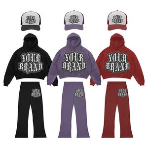 ชุดกันหนาวสำหรับเด็กผู้หญิงและเด็กผู้ชาย,ชุดเสื้อผ้ามีฮู้ดสำหรับเด็กแบบสองชิ้น - Product Image 1