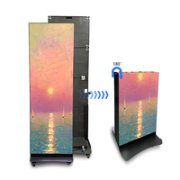 Écran publicitaire LED portable P1.25 P1.86 P2.5, Totem Kiosque pliable et mobile pour intérieur et extérieur