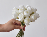 Bouquet de roses artificielles Vcare en soie – Fait main, toucher naturel, design floral moderne pour mariage, décoration intérieure et accessoires photo