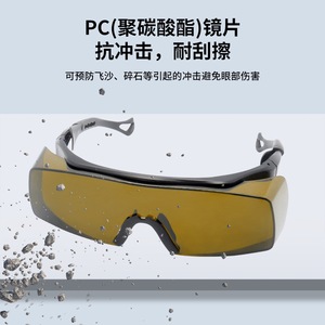 Lunettes de sécurité laser Shenzhen 1064nm, transmittance 20%, monture noire, lunettes de protection pour usage industriel - Product Image 4