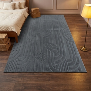 <span class=keywords><strong>Tappeto</strong></span> 3D Moderno in Poliestere Effetto Pelliccia di Coniglio, Lavabile in Lavatrice e Pieghevole, con Design Geometrico e Tessuto Jacquard <span class=keywords><strong>a</strong></span> <span class=keywords><strong>Pelo</strong></span> Corto - Product Image 2