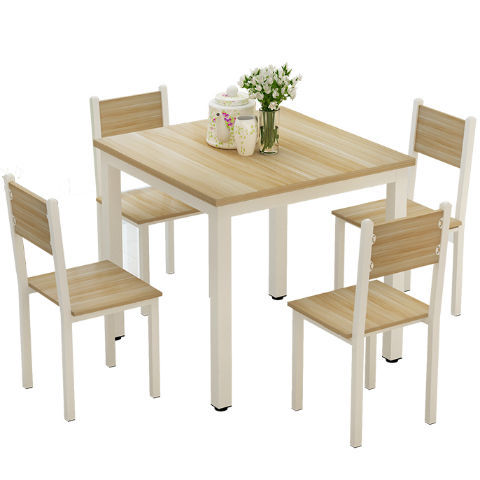 Modern Metal Dining Table and Chairs