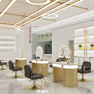 Nouveau miroir de beauté table salon de beauté miroir dédié salon de coiffure multifonctionnel avec armoire miroir de coiffure en gros - Product Image 5