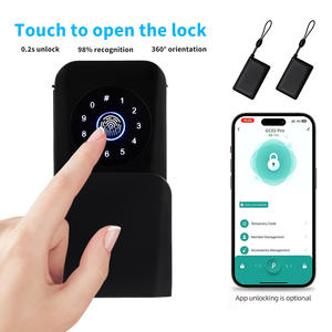 <span class=keywords><strong>Caja</strong></span> de Seguridad Inteligente 5 en 1 con Huella Dactilar, Tarjetas IC, Código de Acceso, Control por Aplicación, para <span class=keywords><strong>Llaves</strong></span> de Coche, Color Negro, <span class=keywords><strong>Caja</strong></span> de Seguridad para <span class=keywords><strong>Llaves</strong></span> de <span class=keywords><strong>Airbnb</strong></span>, <span class=keywords><strong>Caja</strong></span> de Seguridad en la Nube para <span class=keywords><strong>Airbnb</strong></span> - Product Image 4