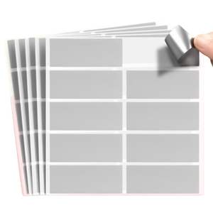 Etiquetas Adhesivas <span class=keywords><strong>de</strong></span> Plástico Plateadas <span class=keywords><strong>de</strong></span> Alta Calidad, 20*60mm, <span class=keywords><strong>para</strong></span> Rascar y Revelar Códigos Secretos, Ideales <span class=keywords><strong>para</strong></span> Hogar, Juegos, Bodas - Product Image 1