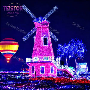 Luz Decorativa LED 3D con Motivo de Molino de Viento Navideño para Calles Comerciales, Parques, Centros Comerciales y Decoración Navideña - Product Image 4