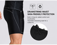 Ensemble Rash Guard pour Homme à Manches Courtes, Combinaison de Natation et de Surf Séparée, Séchage Rapide, Protection UV, Haut de Plongée, Short de Bain Longueur Genou