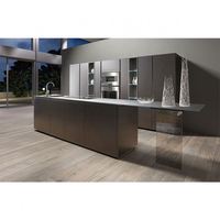 Style Table d'îlot de luxe pour cuisine Certification ISO 9001 Îlots de cuisine assemblés Armoire de cuisine moderne Contreplaqué réglable