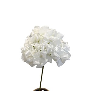 Fleurs artificielles à branche unique en soie blanche pour décoration de mariage et de maison 50g - Product Image 1