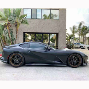 Convient pour <span class=keywords><strong>Ferrari</strong></span> 812 Upgraded Front Lip Center Lip Spoiler Side Skirts Carbon Fiber Body Kit - Product Image 3