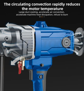 เครื่องเจาะน้ำ 220V เครื่องเจาะเพชร เครื่องเจาะแบบเปียกแบบมือถือ ปรับความเร็วได้ เครื่องเจาะคอนกรีต - Product Image 1
