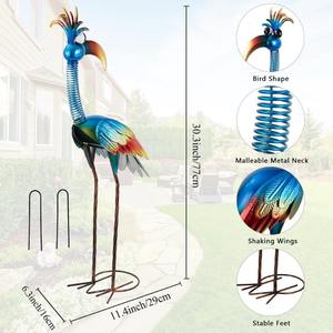 Estatua <span class=keywords><strong>de</strong></span> pájaro <span class=keywords><strong>de</strong></span> Metal <span class=keywords><strong>de</strong></span> estilo clásico para espacios al aire libre para patios Pasajes Jardines Terrazas Césped Adorno <span class=keywords><strong>de</strong></span> jardín - Product Image 3
