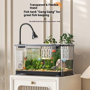 Aquário de Mesa Criativo para Peixes Dourados e Tartarugas com Acessórios de Paisagismo Ecológico - Product Image 4