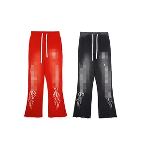 High quality Hell Studios a starRed Flare pants Wash stitched sports casual bell bottoms