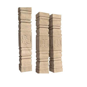 Premium BABA MARBLES Jodhpur Sandstone <b>Pillar</b> for Courtyard Building Entrance Outdoor Landscape Projects From India - Product Image 1
