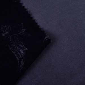 OEM 맞춤형 블랙 200gsm 140cm 솔리드 우븐 100% 폴리에스터 엠보싱 벨벳 원단 의류용 - Product Image 6