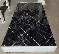 Nouveau style de panneau mural en PVC imperméable, alternative au marbre, résistant aux UV, pour la décoration intérieure