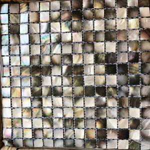 Mẹ của Ngọc Trai vuông chip đá cẩm thạch Gạch Mosaic nhà bếp backsplash Đen Bướm vỏ khảm nội thất gạch cho tường - Product Image 6
