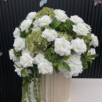 PPS Hot Sale Kunstmatige 60cm Groene Rozen Bloembol Tafeldecoratie Bloembol voor Bruiloft Evenement Decoratie