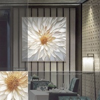 Peint à la main Texture 3D abstraite fleur toile peinture grand mur Art œuvre décor à la maison fresques