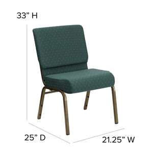 Chaise de théâtre empilable à pieds métalliques, rembourrée en tissu, pour église, à prix abordable - Product Image 2