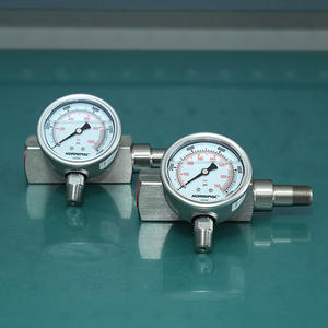 เกจวัดแรงดันไฮดรอลิกคุณภาพสูง 700 บาร์/10000 ปอนด์ต่อตารางนิ้ว ขนาดเส้นผ่านศูนย์กลาง 63.5 มม. 1/4 NPTF มีสินค้าในสต็อก - Product Image 4