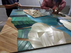 Lotus Design <span class=keywords><strong>Paille</strong></span> <span class=keywords><strong>Marqueterie</strong></span> Panneau Mural Art <span class=keywords><strong>Paille</strong></span> Image Incrustation Artisanat Panneau Mural Boîte à Bijoux <span class=keywords><strong>Marqueterie</strong></span> Design - Product Image 3