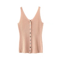 Gilet en tricot coréen pour femme, design luxueux, cachemire, hiver, décontracté, boutonné